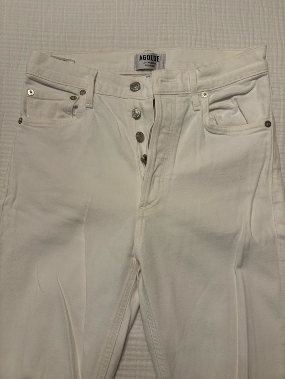 AGOLDE Nico White High Rise Slim Fit Jeans Size 26